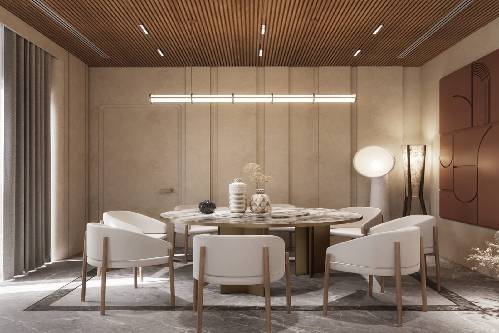 Elegant Dining Space Layout